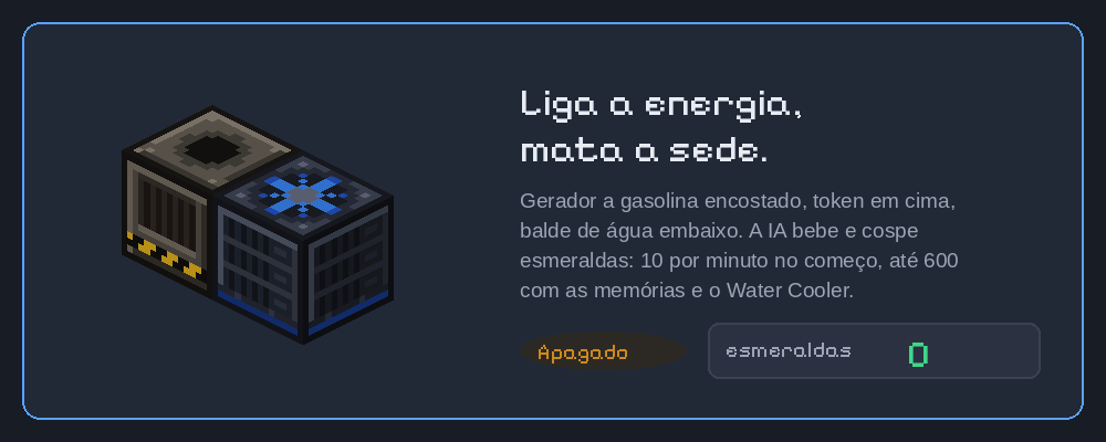 O Gerador e o Data Center ligando
