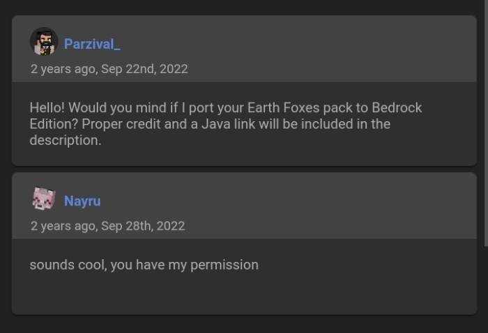 Earth Foxes — Minecraft Bedrock texture pack, screenshot 4