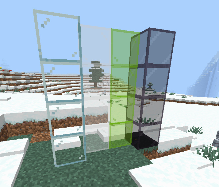Clear And Borderless Glass — Minecraft Bedrock texture pack, screenshot 1