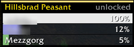 The meter in a party: the tank on top, you at 12% and your pet at 5%