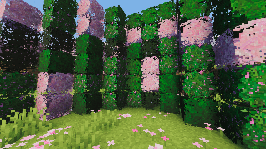 Vor's Better Leaves — Minecraft Bedrock texture pack, screenshot 1