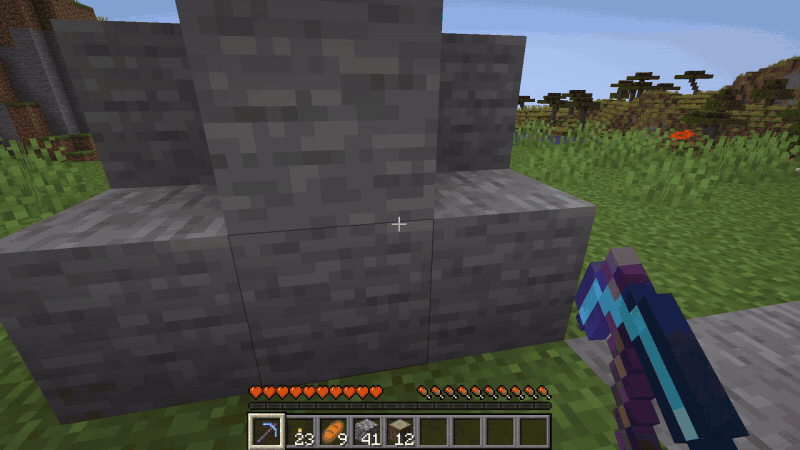 A pickaxe falls in lava