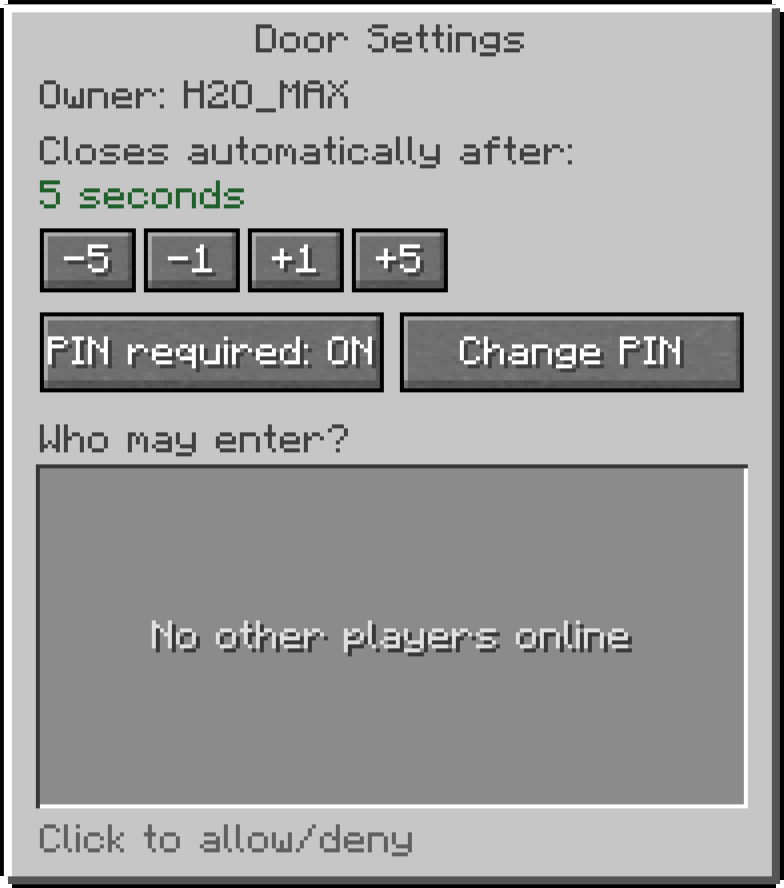 Door Settings