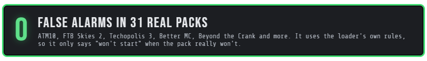 0 false alarms in 31 real packs