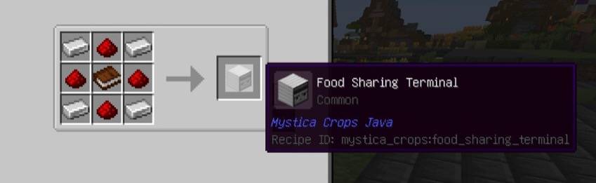 Food sharing terminal recipe