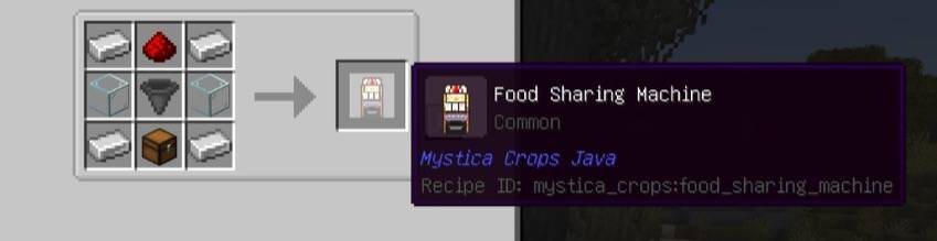 Food sharing machine recipe