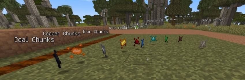 Chunks dropped by a mature crop