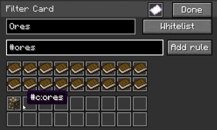 Filter Card Editor