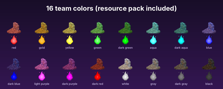 16 team colors