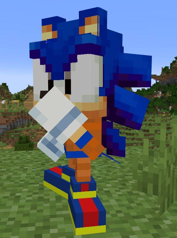 Sonic ahpls dbz — Minecraft Bedrock texture pack, screenshot 1
