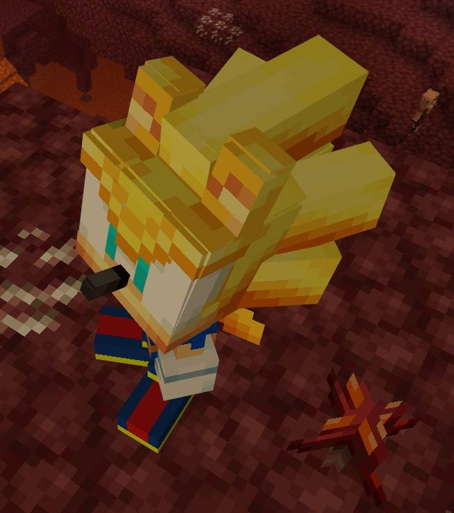 Sonic ahpls dbz — Minecraft Bedrock texture pack, screenshot 2