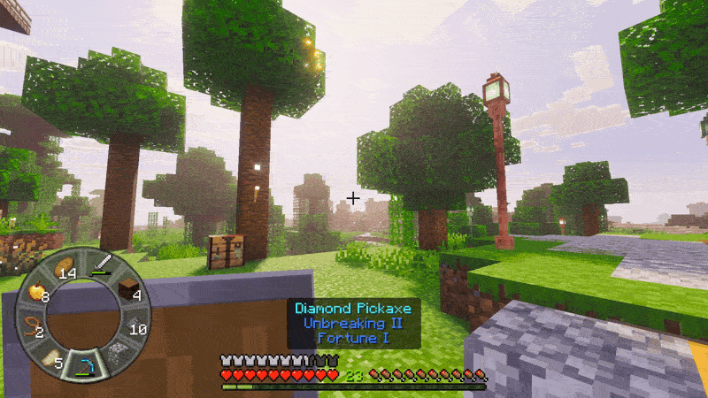 Vanilla Circular Hotbar — Minecraft Bedrock texture pack, screenshot 3