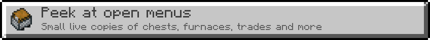 Peek at open menus