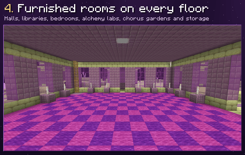Furnished rooms on every floor
