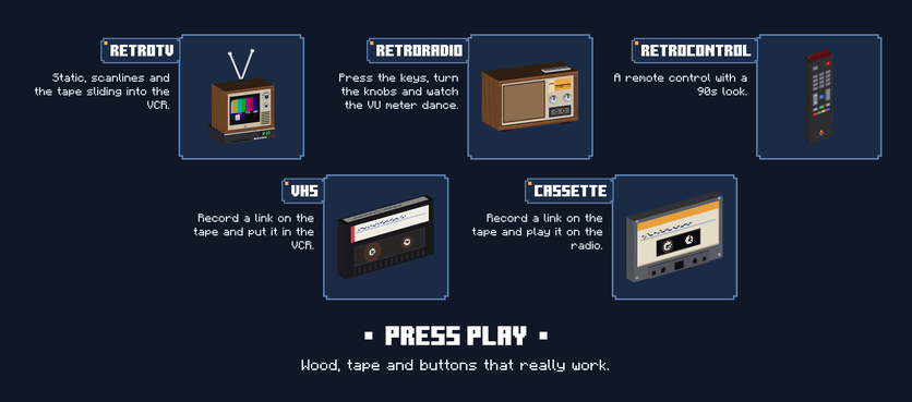 Press play: RetroTV, RetroRadio, RetroControl, VHS, Cassette