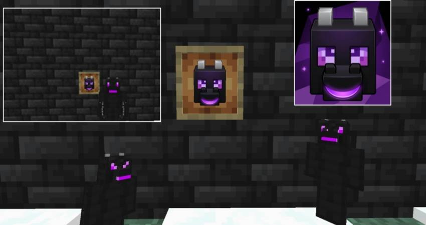 Ender Dragon 3D totem — Minecraft Bedrock texture pack, screenshot 1