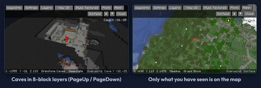 Cave layers and the classic 2D view