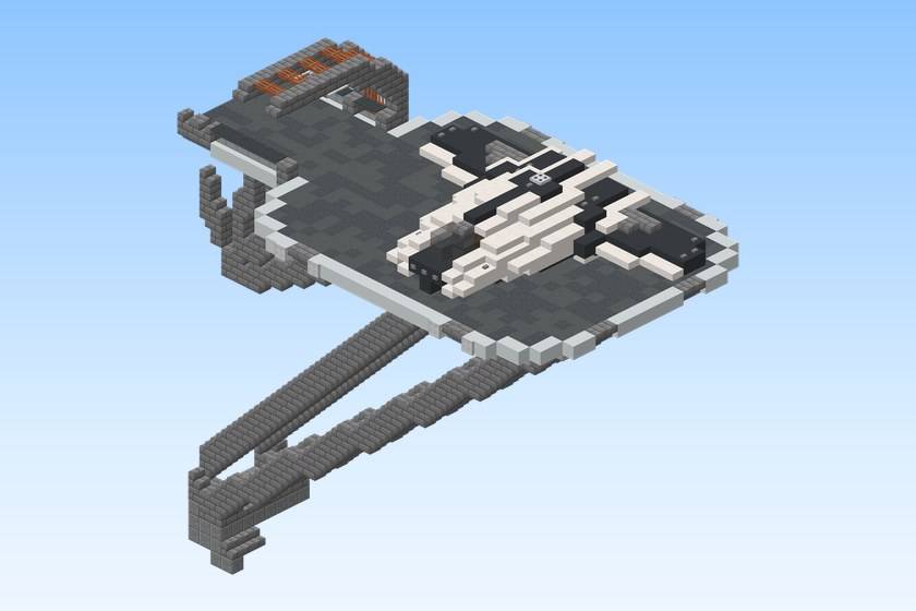 Alien Braced Landing Platform with Docked Ship
