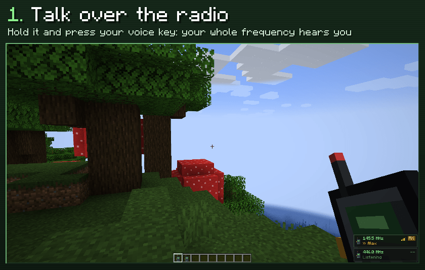 Talk over the radio