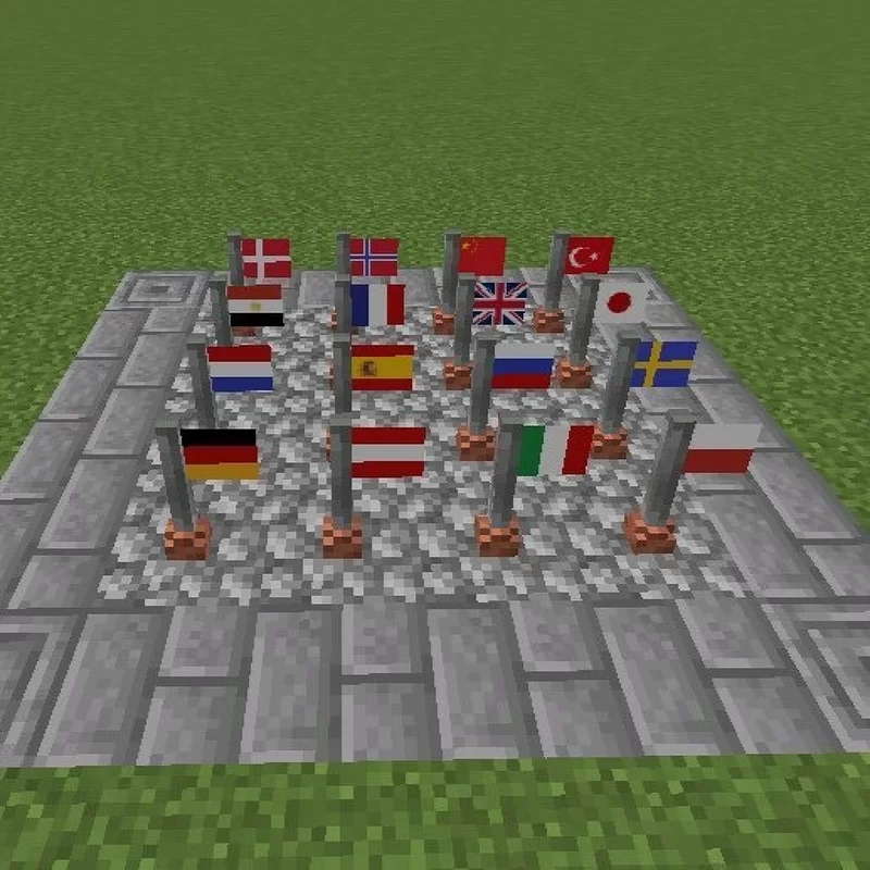Mini Flags — Minecraft Bedrock addon, screenshot 1