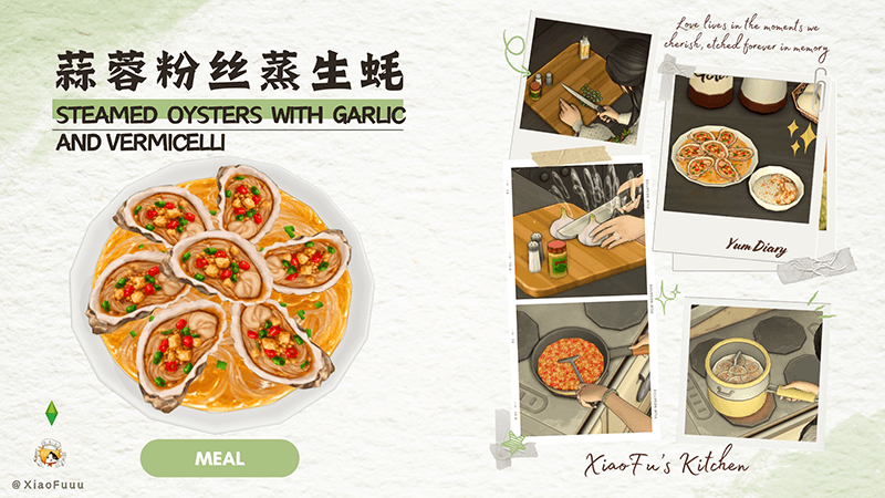 Steamed Oysters with Garlic and Vermicelli