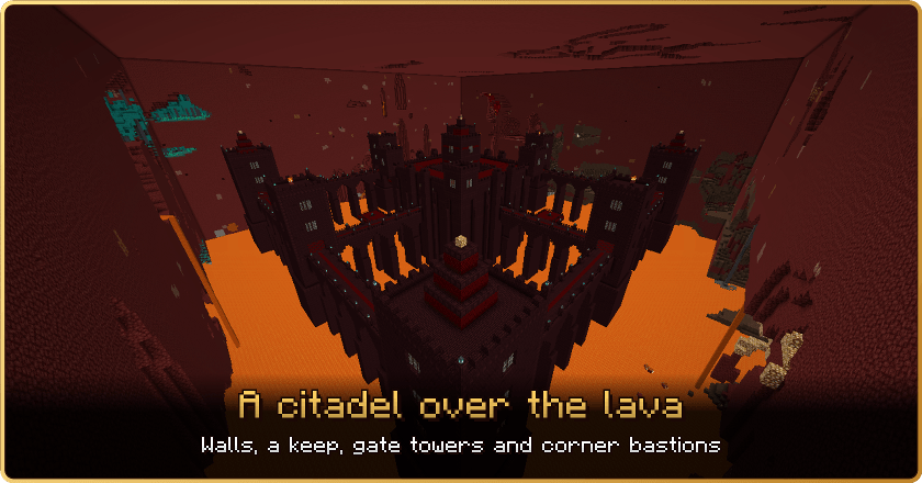 A citadel over the lava