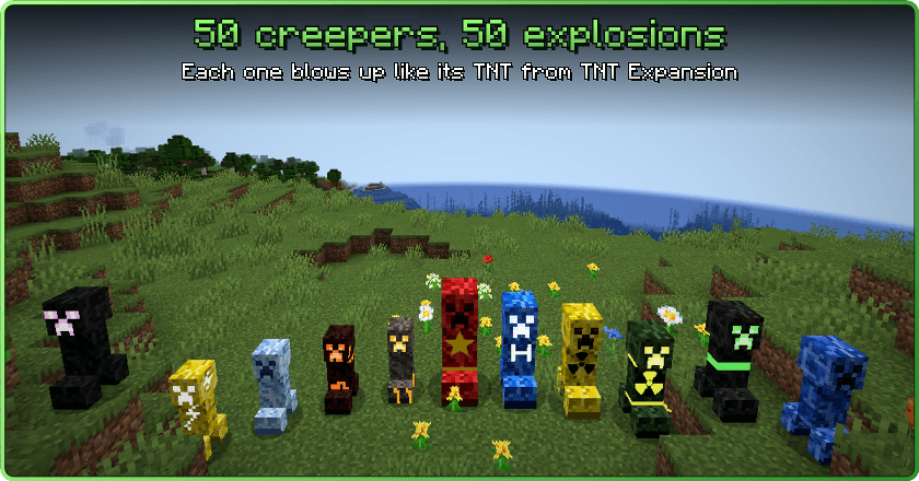 50 creepers, 50 explosions