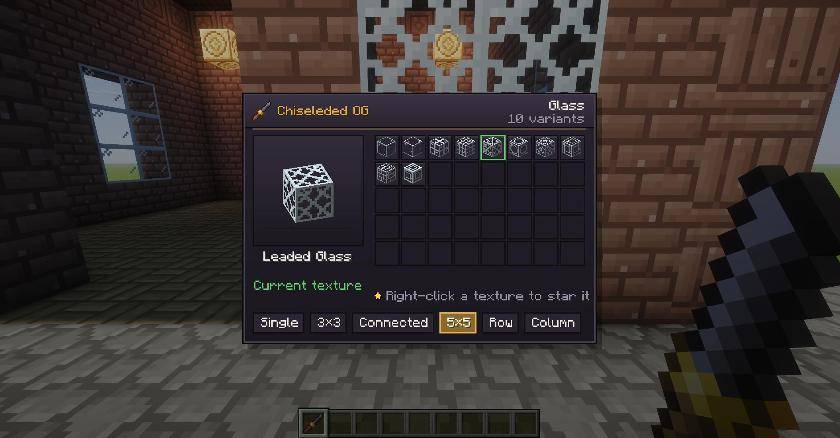The chisel menu