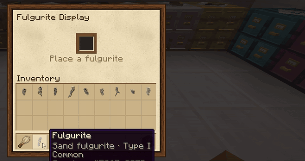 Placing a fulgurite in the display