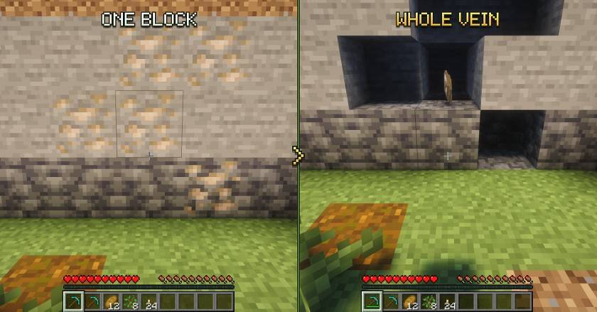 An iron vein mined in one go