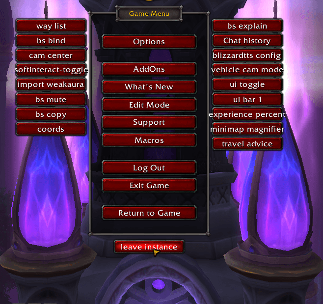 escape menu
