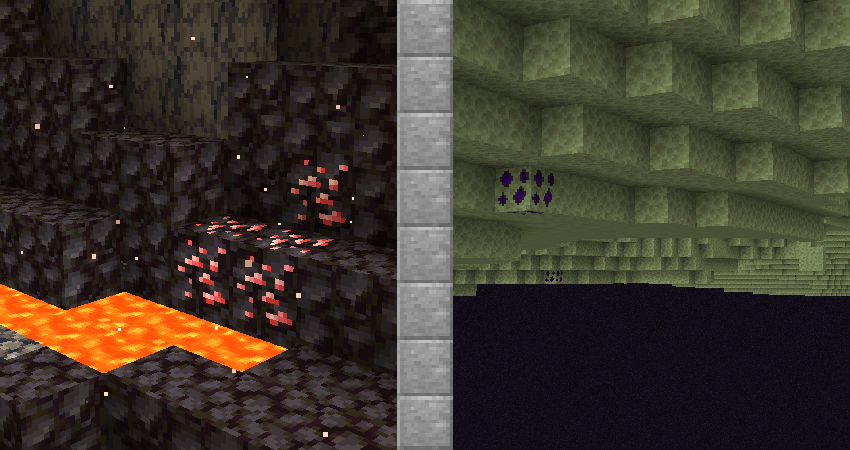 Nether and End ores