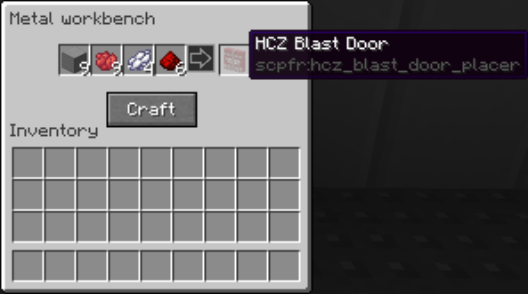 HCZ Blast Door Recipe