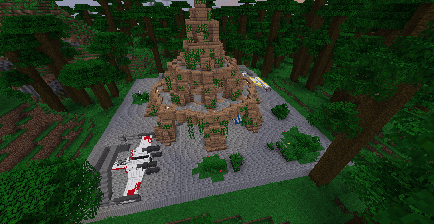 A Temple Rebel base on Yavin 4