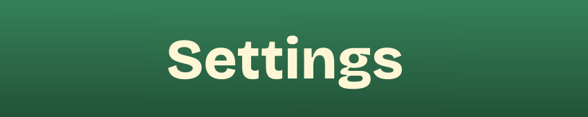 Settings
