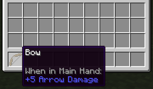 A bow with +5 Arrow Damage