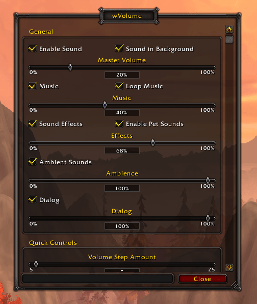 Volume Controls