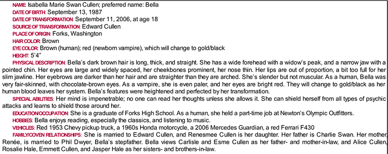 Bella Canon Description