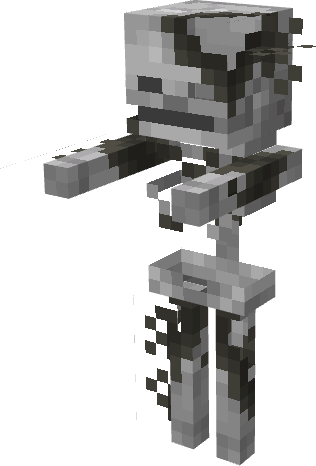 A skeleton overtaken by rot