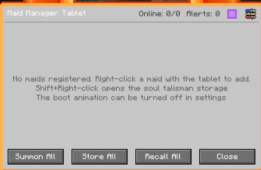The  interface of the tablet
