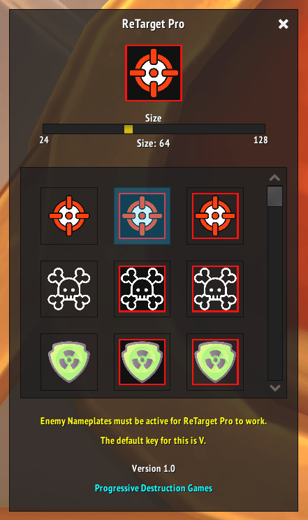 ReTarget Pro Settings
