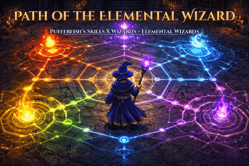 path of the elemental wizard banner