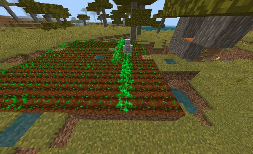 Farm Worker Robot — the robot that farms for you — Minecraft Bedrock addon, screenshot 4
