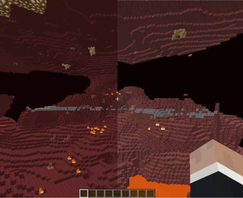 Left - with texture pack - Right - without texture pack