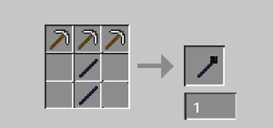 Obsidian stick recipe