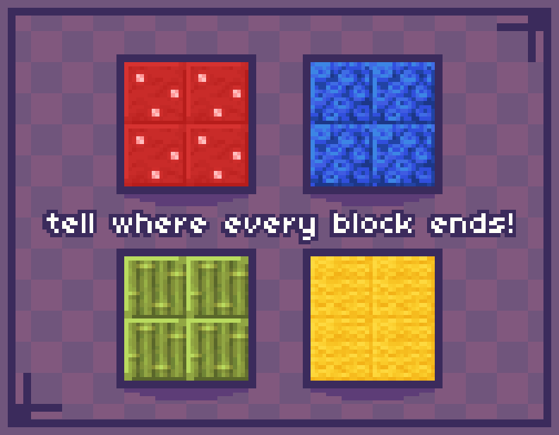 Description Frame Showing Untiled Block Textures