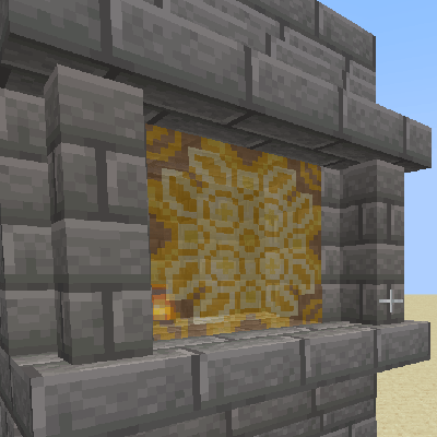 Window using yellow terracotta glass.