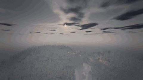 Sunset over the taiga with Stalker Entity Shaders