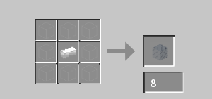Basic Recipe: 8 Glass surrounding 1 Iron Ingot