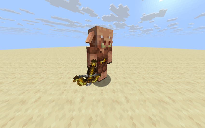 Пиглин с золотым арбалетом